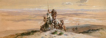  party Painting - indian war party 1903 Charles Marion Russell American Indians